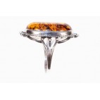 Bague ambre et argent Princesse Annie