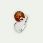 Bague ambre et argent Vilia