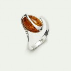 Bague ambre et argent Viktoria