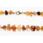Bracelet ambre taille pavés multicolore