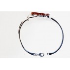 Bracelet ambre et argent Quartiers d'Orange cognac