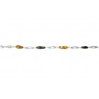 Bracelet ambre et argent Youta