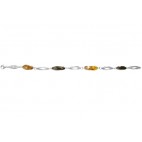 Bracelet ambre et argent Youta