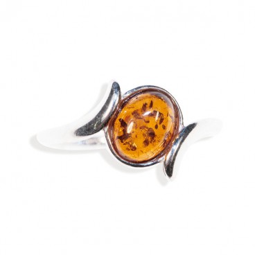 Bague ambre et argent Siva