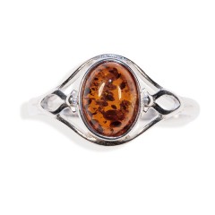 Bague ambre et argent Marijo