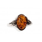 Bague ambre Pivoine