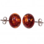 Boucles d'oreilles Ambre ovale