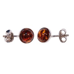 Boucles d'oreilles ambre et argent Essentielle