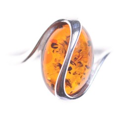 Bague ambre et argent Viktoria