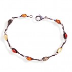 Bracelet ambre et argent Bojena