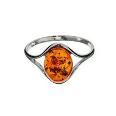 Bague ambre et argent Laura