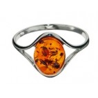 Bague ambre et argent Laura