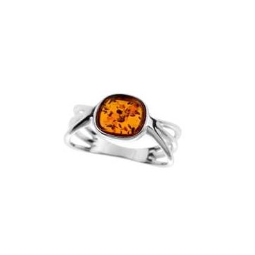 Bague ambre et argent Koddi