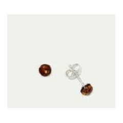 Boucles d'oreilles ambre et argent Cookie